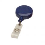 Badge reel with belt clip (blue)