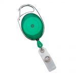 Badge reel with swivel hook (green)