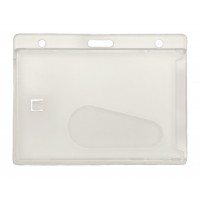 Porte-badge horizontal avec renfoncement de pouce