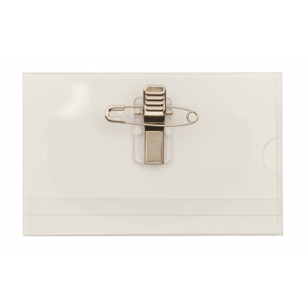 Badgeholder horizontal with safety pin/clip