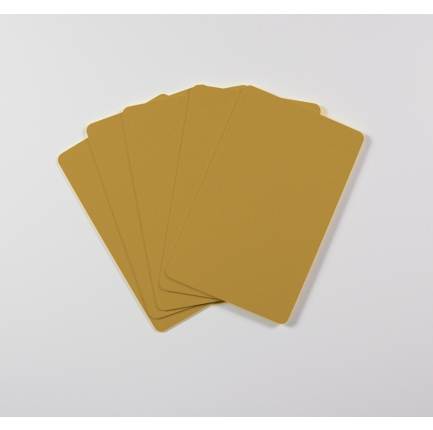 Blanco plastickaarten (goud metallic)